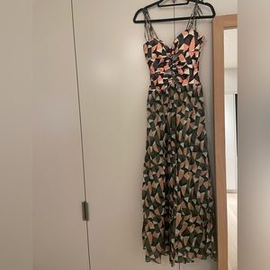 PATBO plitka cutout printed dress, Size M